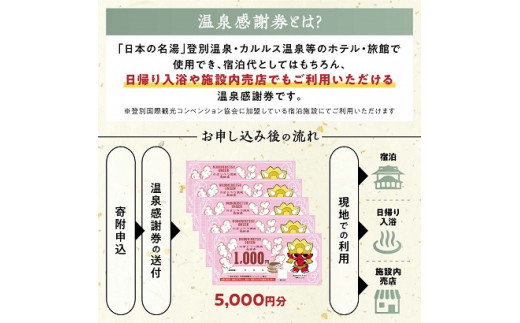 のぼりべつ温泉感謝券5，000円分