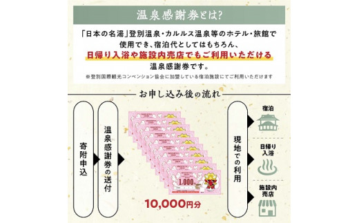 のぼりべつ温泉感謝券10，000円分