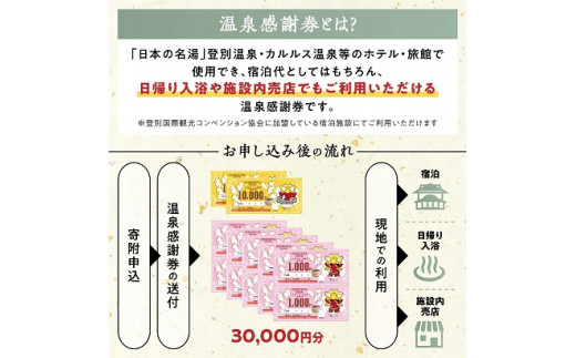 のぼりべつ温泉感謝券30，000円分