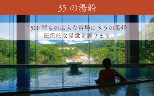 登別温泉「第一滝本館」ペア日帰り入浴券（2枚）