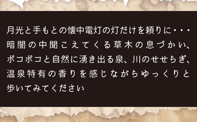 登別温泉地獄谷ナイトアドベンチャーペア参加券（暗闇地獄ウォーク）