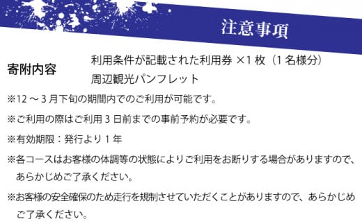 N.O.P登別オフロードパーク スノーモービル 約30分利用券（チャレンジコース）