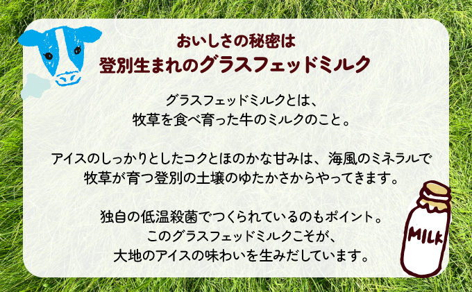 濃厚グラスフェッド ミルクアイスクリーム（120ml×6個）『大地のアイス モウっと登別ミルクセット』（lb10-01）