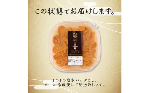 北海道 登別近海産　無添加　極上エゾバフンウニ塩水パック100g ※2025年6月よりお届け