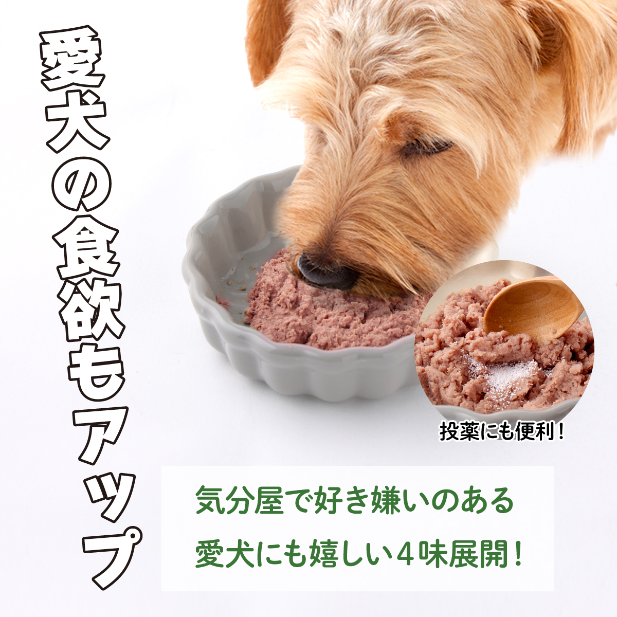 登別産エゾシカ肉のドッグフード【エゾリッチ】4種食べ比べセット