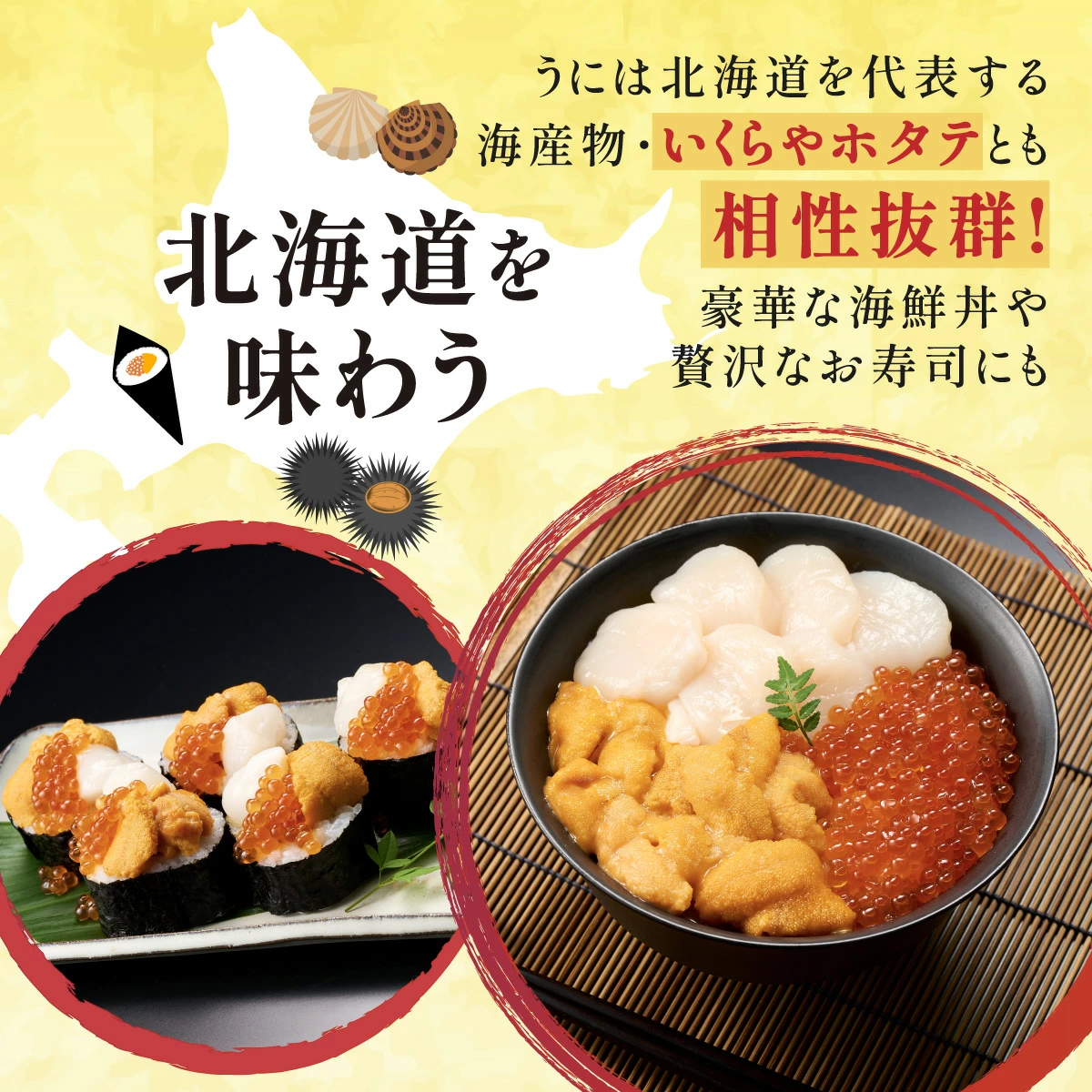 無添加　極上エゾバフンウニ塩水パック 100g　配送期間B：10月下旬～11月下旬迄 [mh-0462_B]