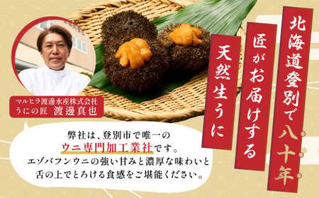 無添加　極上エゾバフンウニ塩水パック50g　配送期間B：10月下旬〜11月下旬迄 [mh-0690_B]