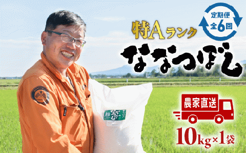 『定期便：全6回』たつや自慢の米 ななつぼし10kg【350005】