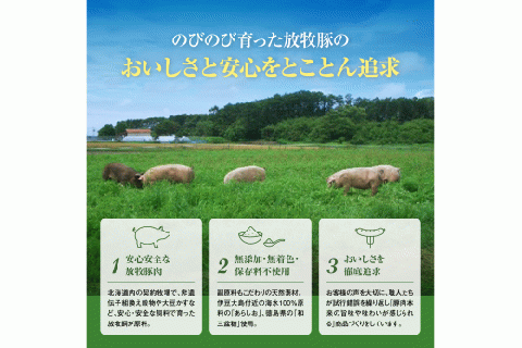 北海道産放牧豚 無添加ウインナーセットｘ2セット【120003】