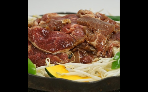 阿部精肉店の味付ジンギスカン(500g×2)豚上味噌ホルモン(300g×2)【160003】