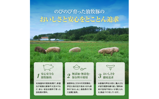 北海道産放牧豚 無添加ウインナーとしゃぶしゃぶ肉セット【12000101】
