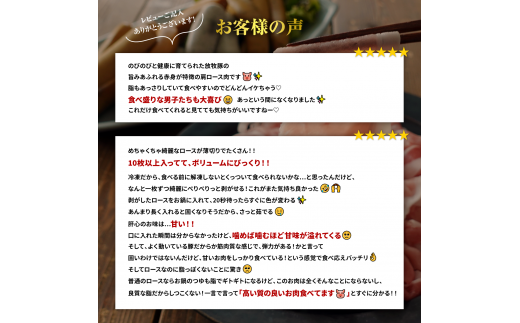 北海道産放牧豚 しゃぶしゃぶ肉（ロース・モモ）セット【12000401】