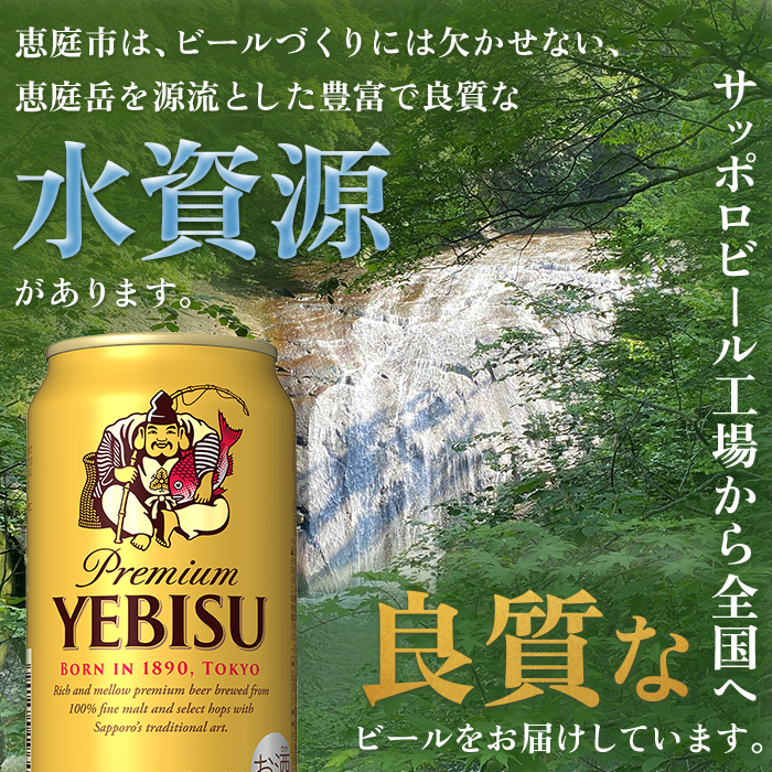 【期間限定】サッポロ　ヱビスビール 350ml×24本 ｜ サッポロビール エビス サッポロ ビール 生ビール 350ml 24本 ヱビス えびす 北海道 ふるさと納税 恵庭市 恵庭【30007102】