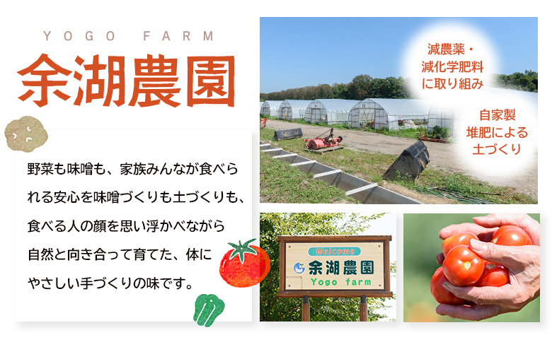 自家製味噌　700g×2パック ｜ 自家製 味噌 みそ 700ｇ 2パック 2個 調味料 味付け 大豆 米麹 味噌汁 みそ汁 パック詰め お取り寄せ ワンストップ マイページ 余湖農園 北海道 恵庭市 恵庭【310015】