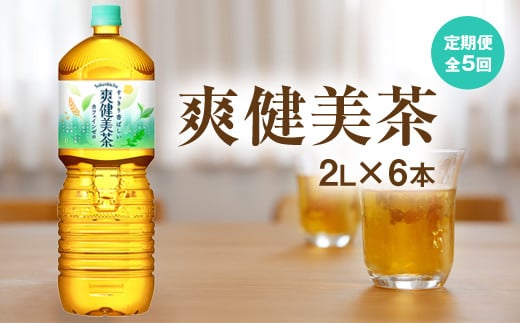 『定期便：全5回』爽健美茶2L×6本【38002101】