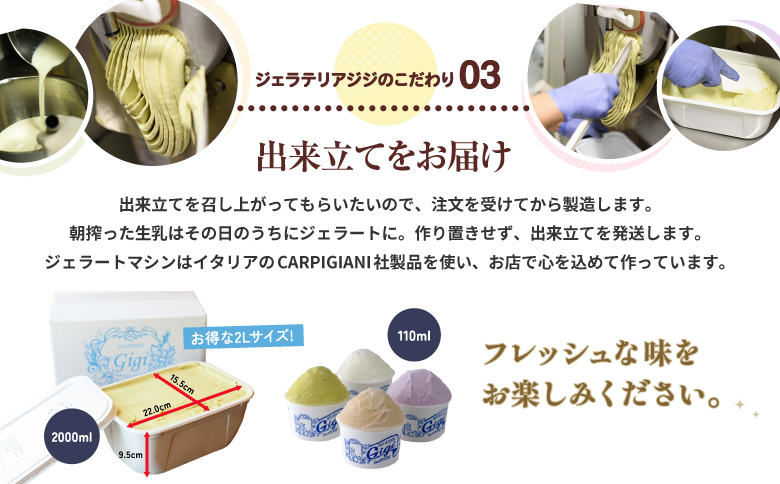 ジェラテリアGigi イタリアンジェラート 季節限定 ジェラート 2000ml 焼きりんご さくら いちご レモン 栗 えびすかぼちゃ 業務用 2L スイーツ 定期便 隔月発送 2回 ふるさと納税 北海道 恵庭市 恵庭 【定期便2回】【43007502】