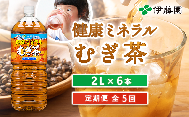 『定期便：全5回』健康ミネラルむぎ茶2L×6本【500010】