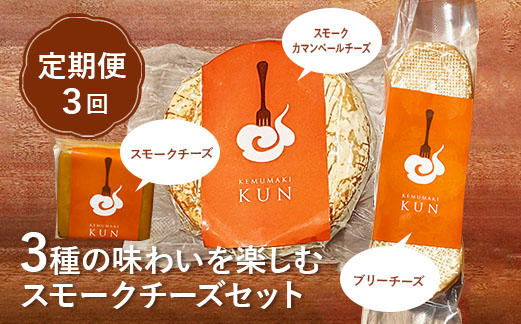 【定期便：全3回】スモークチーズセット【63001201】