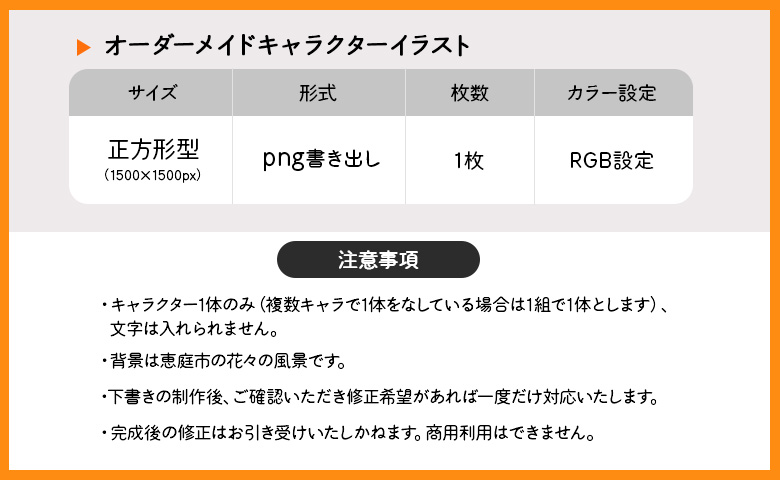 オリジナルキャラクター制作 | オリキャラ オーダー イラスト 1枚 正方形 オーダーメイド 商用利用不可 文字なし アート 作品 思い出 記念 オリジナル ポートレート お取り寄せ 北海道 恵庭市 恵庭【910002】