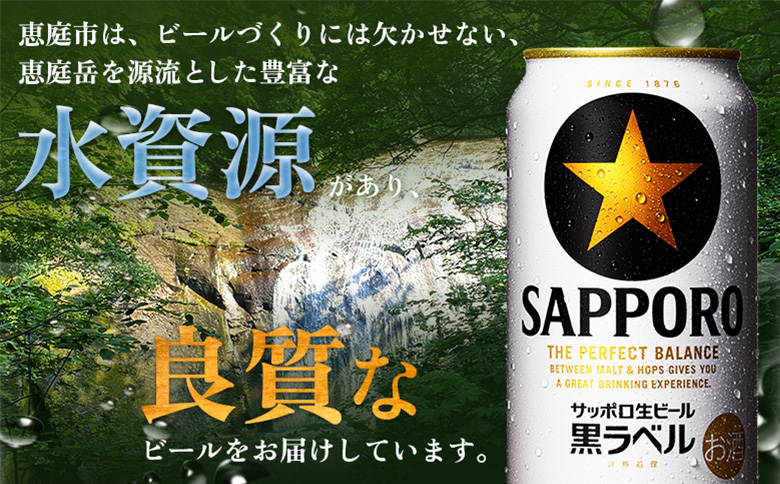 サッポロ黒ラベル350ml×24本 | サッポロ黒ラベル 黒ラベル サッポロ サッポロビール ビール 生ビール お酒 アルコール 北海道醸造 麦芽 うまみ 後味 爽やか 泡 鮮度 お取り寄せ 北海道 恵庭市 恵庭【930040011】