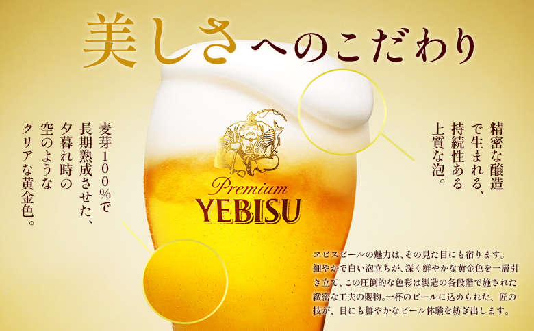 サッポロヱビスビール350ml×96本（4箱） | サッポロビール エビス ビール 生ビール ヱビス 麦酒 サッポロ 北海道工場 麦芽 お酒 北海道 恵庭市 恵庭【930060024】