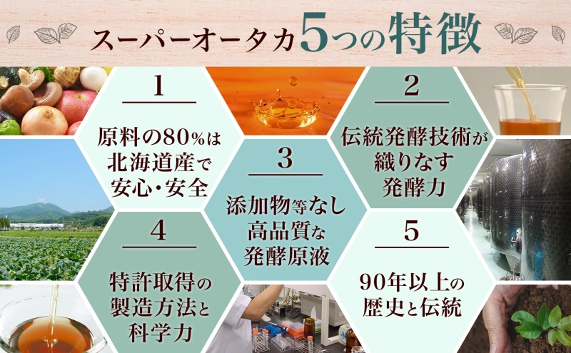 スーパーオータカ 720ml 健康 飲料 原液 植物エキス醗酵飲料 美容 栄養 野菜 北海道 果物 植物 植物エキス 酵素 醗酵 熟成 ファスティング 食生活改善 腸内環境改善 健康志向 特許 保存 非常食 甘味 代用食 ダイエット 置き換え 送料無料