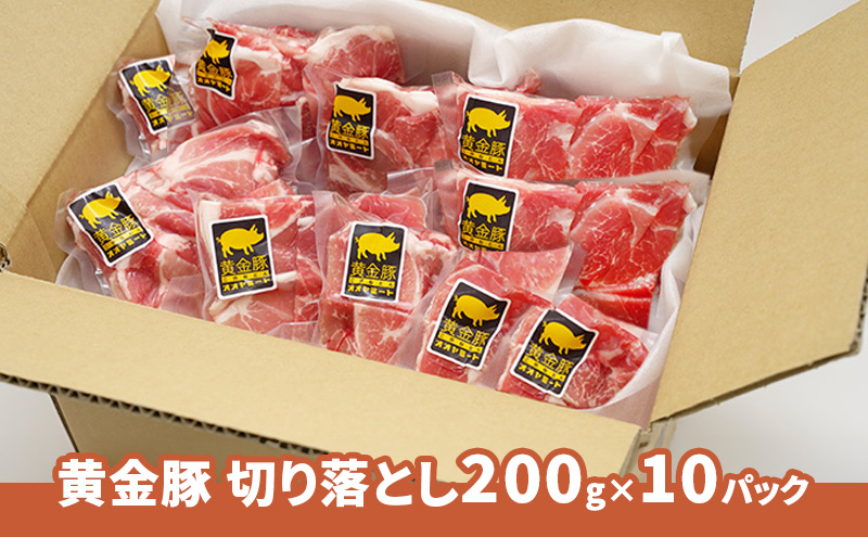 伊達 黄金豚 のジューシーな 切り落とし 肉  2kg【200g×10パック】三元豚  豚肉 ぶた肉 小間切れ スライス 小分け 冷凍