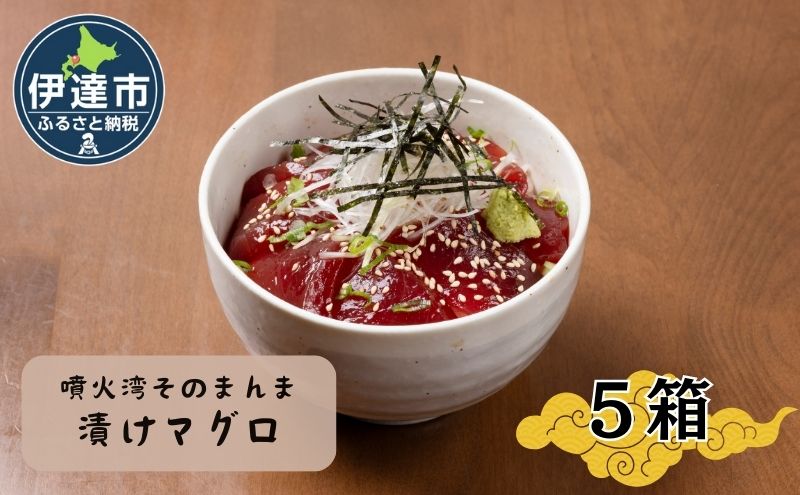 噴火湾そのまんま 漬けマグロ(わさび・醤油・海苔付き)5箱 旬菜一鮮 だて大和屋 厳選 魚介 海鮮 刺身 刺し身 小分け 新鮮 魚介類 魚貝類 加工食品 贈答 ギフト 贈り物 ご褒美