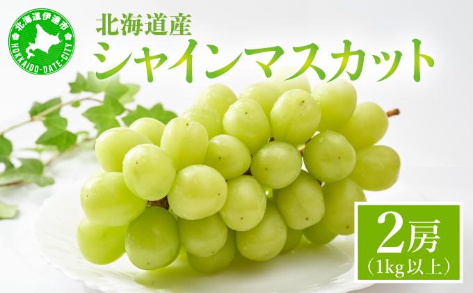 ＜先行予約＞シャインマスカット 2房（1kg以上）化粧箱入り