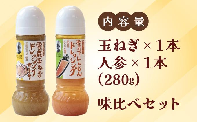 野菜のドレッシング セット 2種各1本 玉ねぎ 人参 北海道 伊達市 小玉観光商事