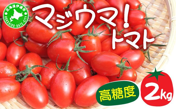 【2026年先行予約】北海道 伊達 岡本園芸 ミニトマト 高糖度 約2kg【マジウマ！トマト】