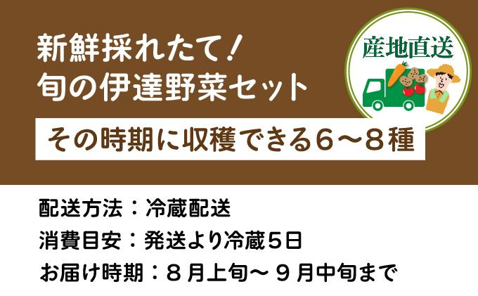 【2026年発送】 先行予約 新鮮採れたて！旬の伊達野菜セット（6～8種）【オンライン決済限定】55250703