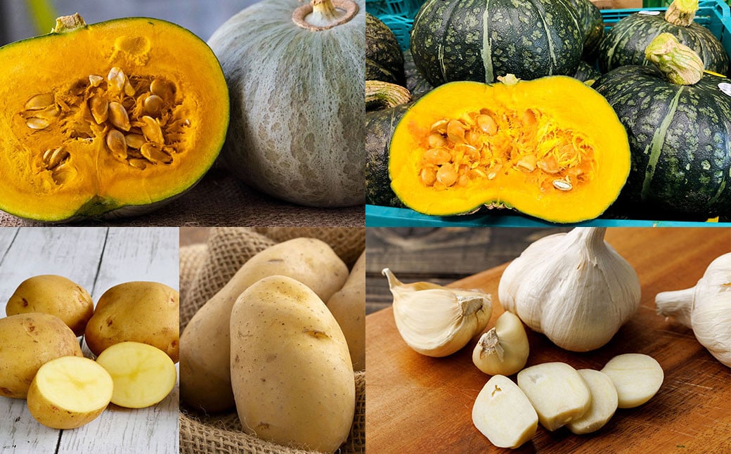 野菜セット 【2025年10月上旬～2026年1月下旬発送予定】 かぼちゃ カボチャ ジャガイモ じゃがいも にんにく セット 野菜 北海道 北広島市