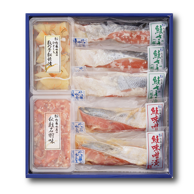 180038 北海道鮭切身2種・生珍味2種詰合せ