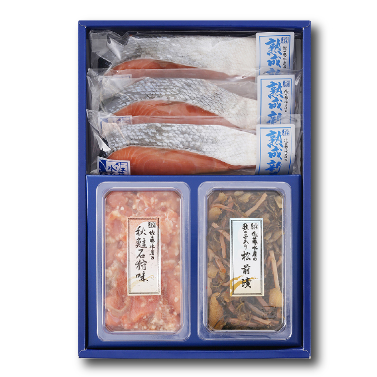 180032 北海道熟成新巻鮭と北の生珍味2種詰合せ