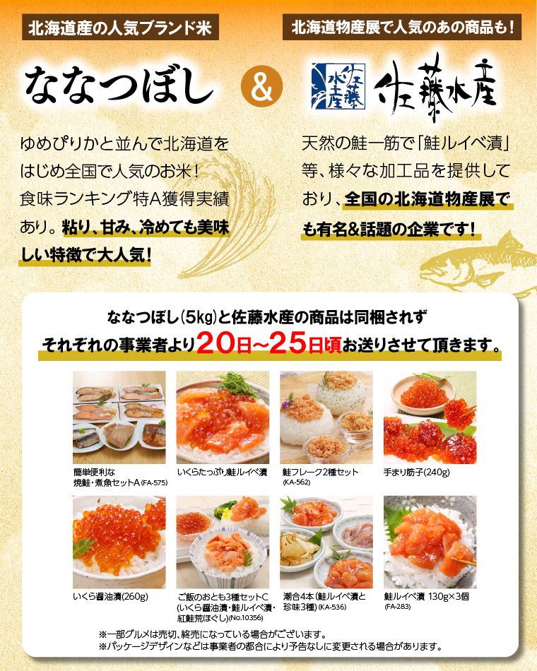 170029 地物市場とれのさと ななつぼし・佐藤水産 鮭フレーク2種セット(KA-562)