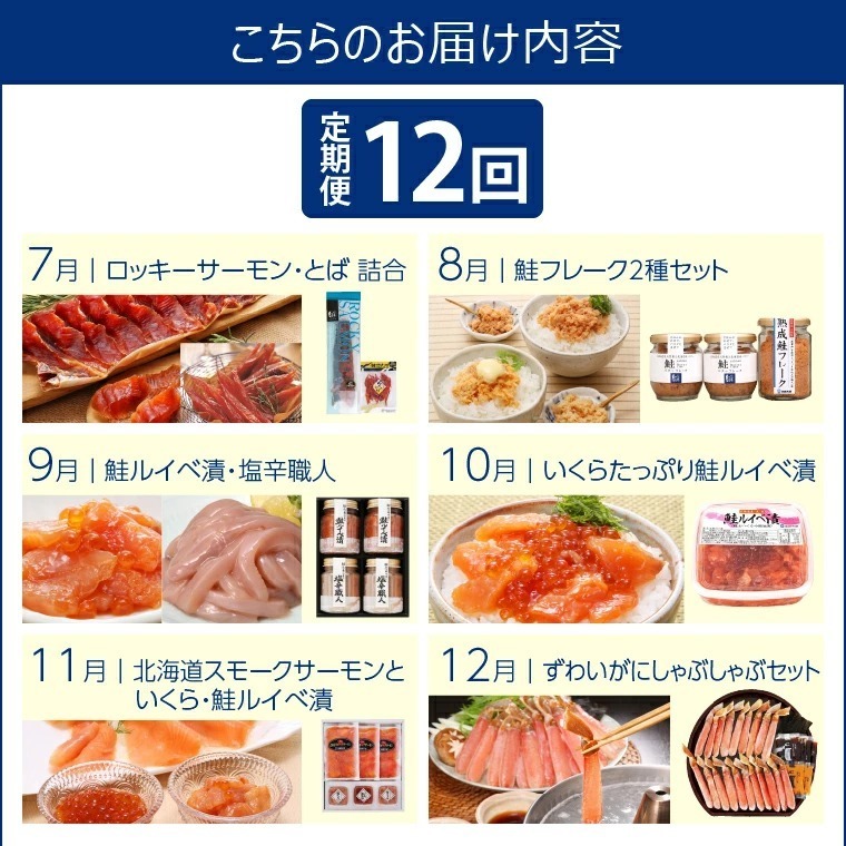 110136001 【定期便】【年12回】＜佐藤水産＞満喫定期便 Cコース(7月-翌年6月)