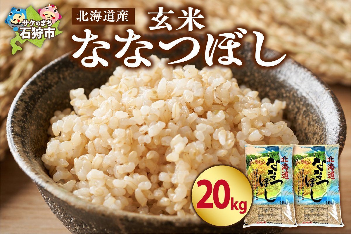 北海道産ななつぼし【玄米】20kg ｜米 玄米 特Aランク 北海道 石狩市