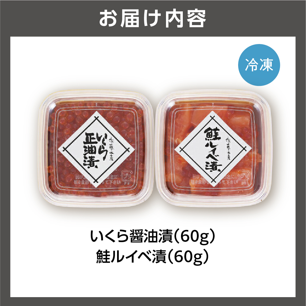 佐藤水産 いくら醤油漬と鮭ルイベ漬