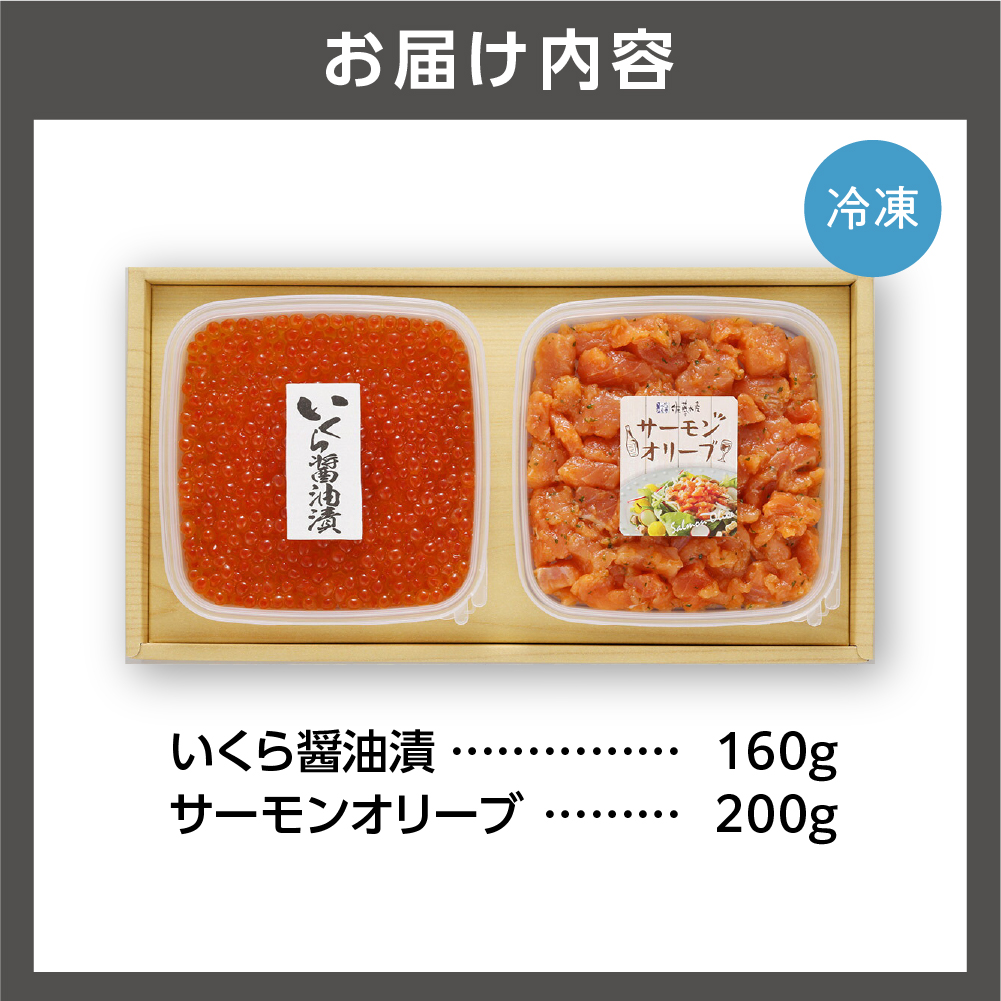 佐藤水産 いくら醤油漬とサーモンオリーブ