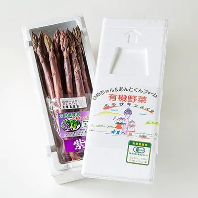 有機箱館北斗紫アスパラ姫 1kg L〜2L HOKB008