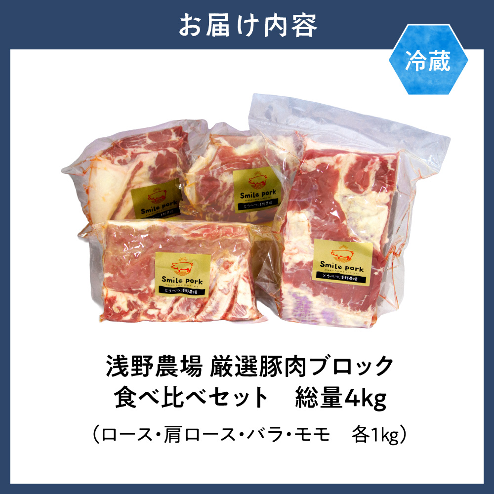 浅野農場厳選豚肉ブロック食べ比べセット