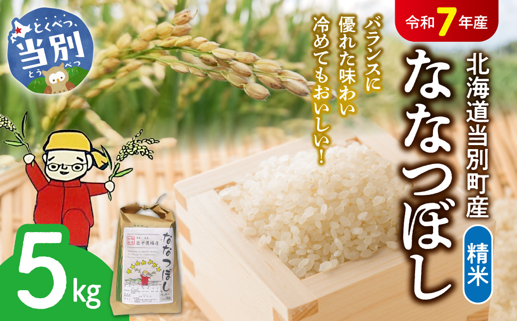 【令和7年産】精米ななつぼし5kg《10月末〜（収穫出来次第、出荷）》