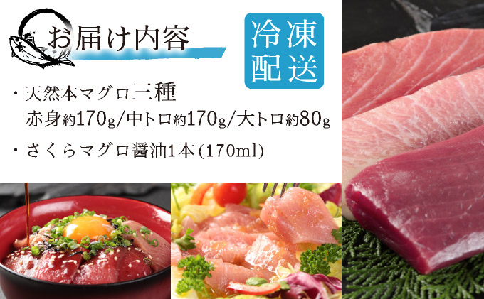 天然本マグロ三種盛り MATB002