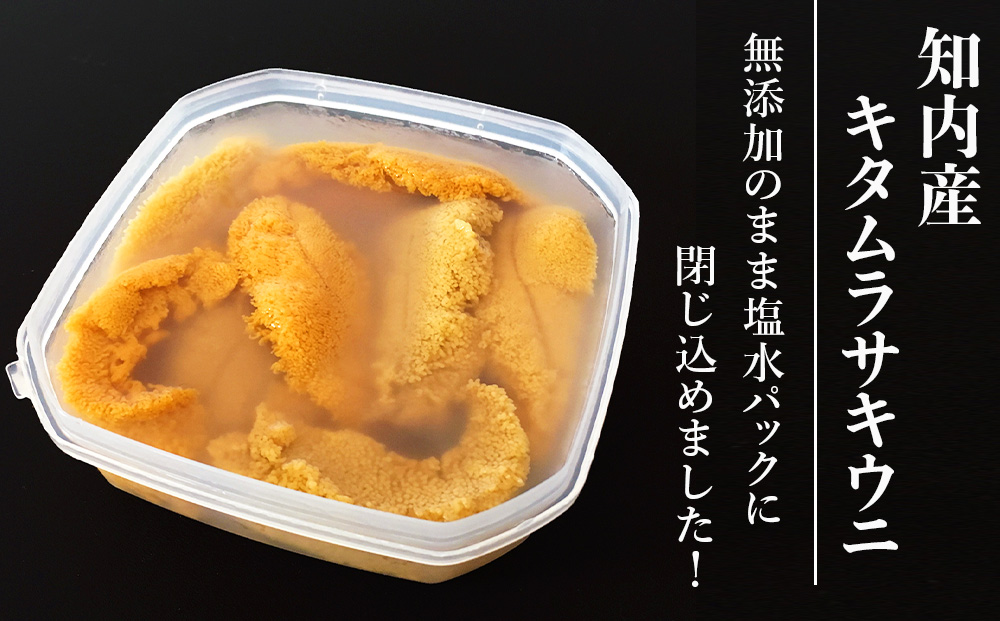 【2025年6月中旬以降発送】 キタムラサキウニ 100g×1パック 上磯郡漁業協同組合