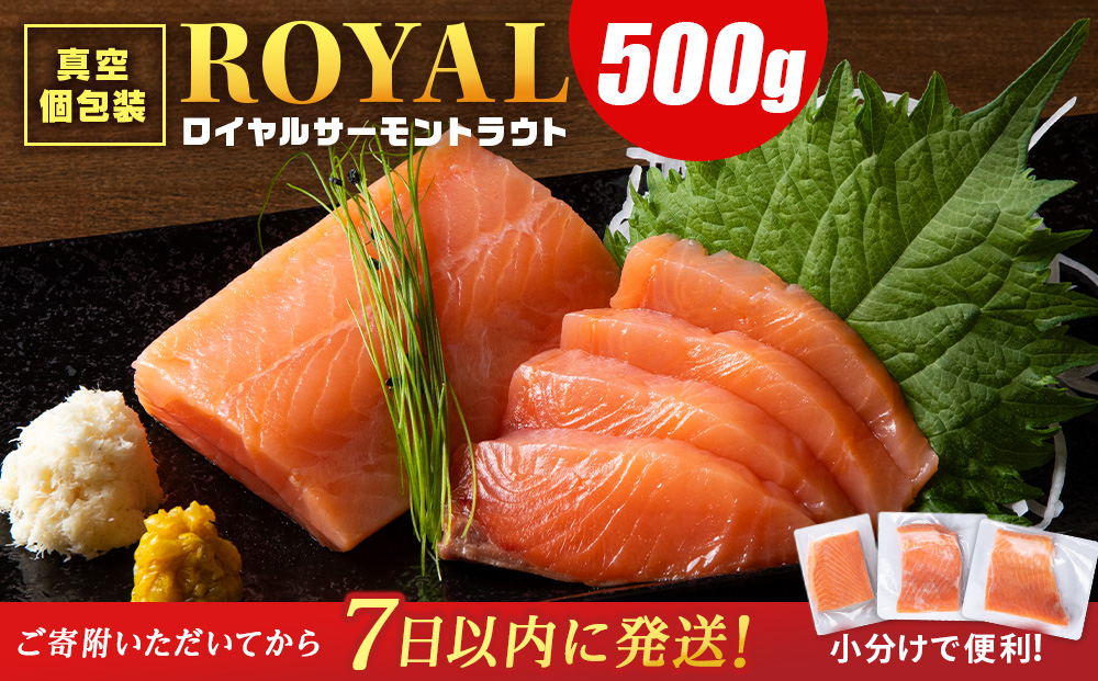 ロイヤル サーモン トラウト 500g 小分け 刺身 サーモン 鮭 海鮮 魚 さけ ＜三洋食品＞