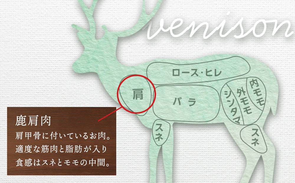 知内町産蝦夷鹿[カタ]　1kg