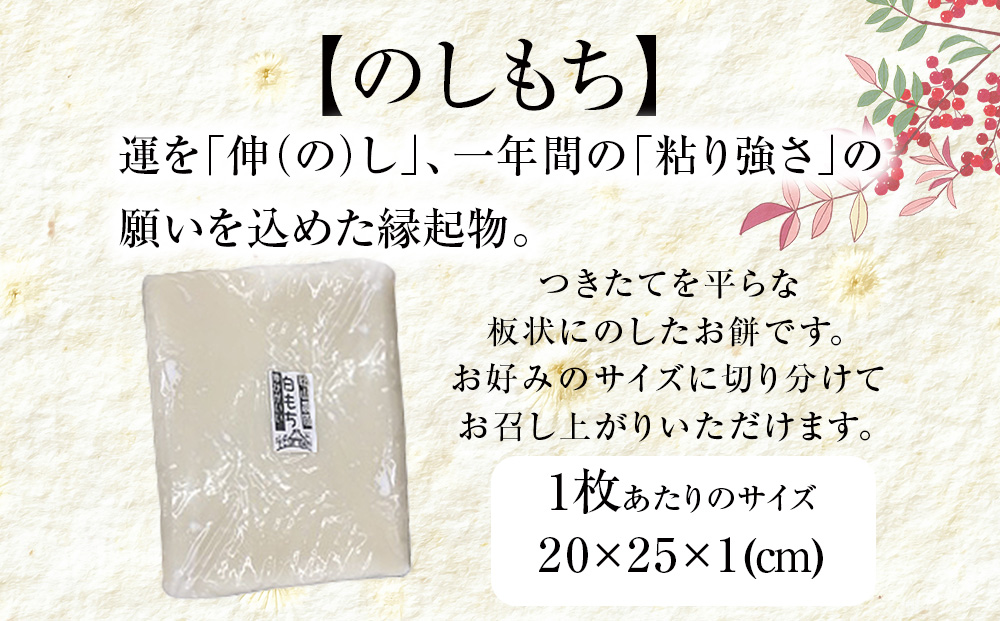 ≪12月以降発送予約≫白のし餅〈冷凍〉木古内町 【秋山農園】　3?　