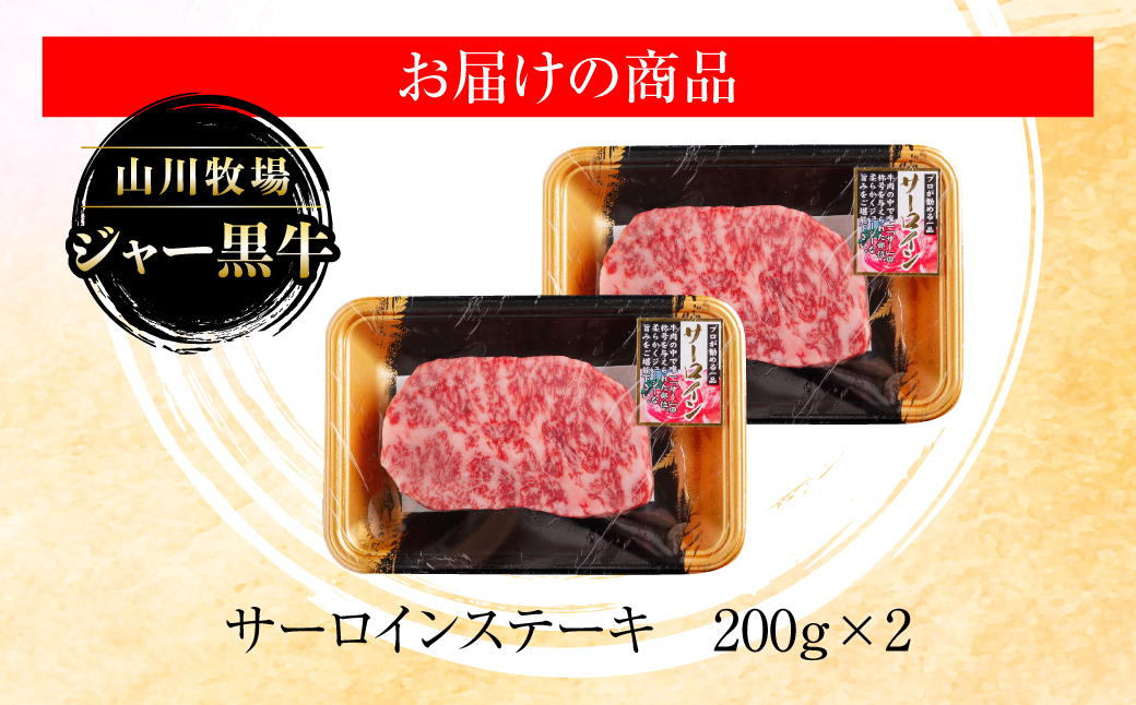 山川牧場ジャー黒サーロインステーキ400ｇ NAN010