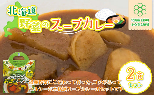 【北海道野菜のスープカレー】2食セット 北海道産野菜使用 NAO016